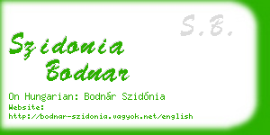 szidonia bodnar business card